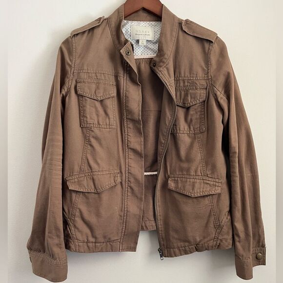 Hinge Tan Cotton Utility Jacket | Size Medium - Picture 2 of 7